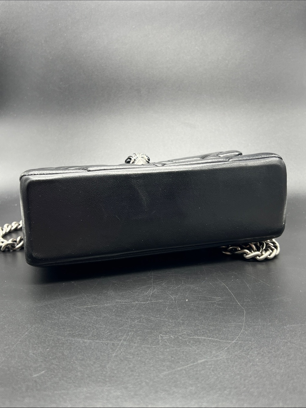 Kurt Geiger London Black Leather Kensington Mini Crossbody Eagle Head Chain Bag - Picture 10 of 12